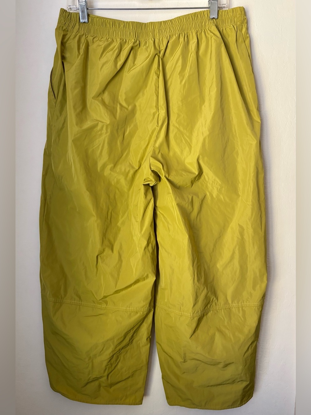 Sun Kim Parachute Pants Size Large Chartreuse Artsy Lagenlook Travel Packable - Picture 7 of 10